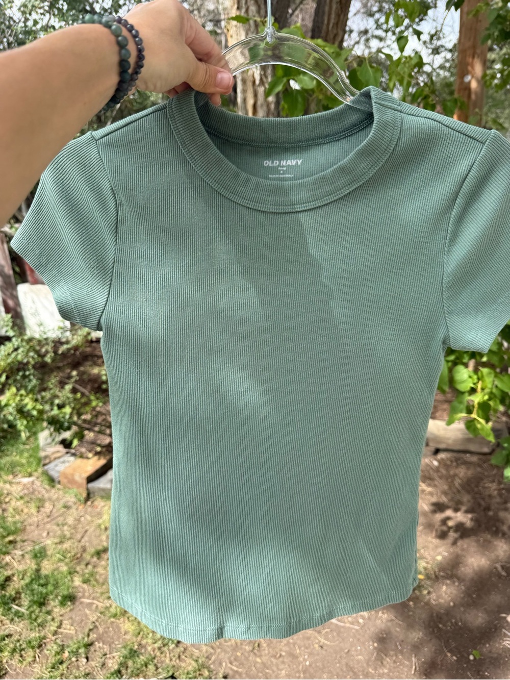 Old Navy Snug Ribbed Short Sleeve Tee Green Size Small